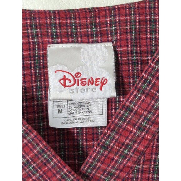 Disney Winnie The Pooh Eeyore Nightshirt Pajamas Womens M‎ Red Plaid Winter - Picture 4 of 6